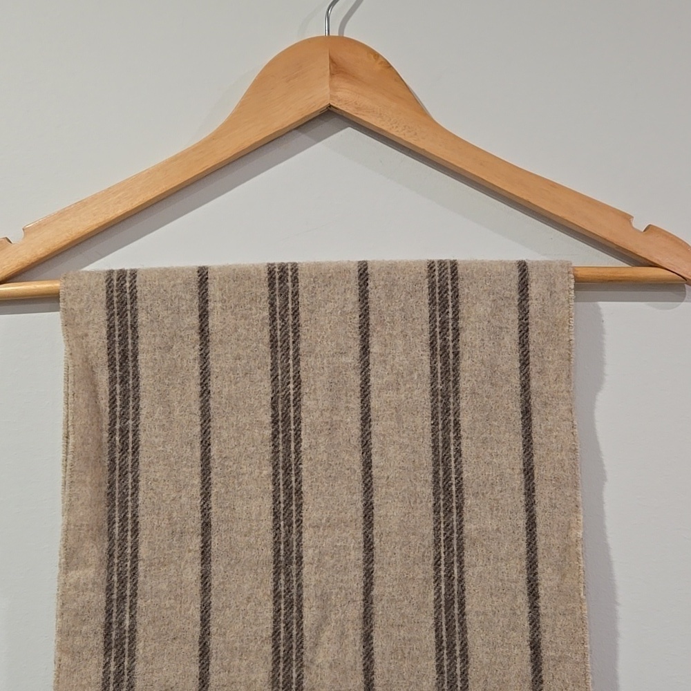 Vintage Danier Neutral Unisex Wool Academia Preppy Scarf - Picture 2 of 6